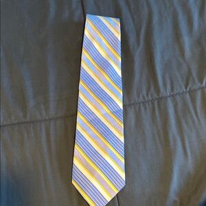 Pronto Uomo Blue and Yellow Striped Tie